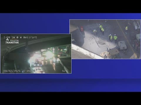 Emergency road repairs on Southwest Freeway near Beltway 8 to continue overnight, TxDOT says