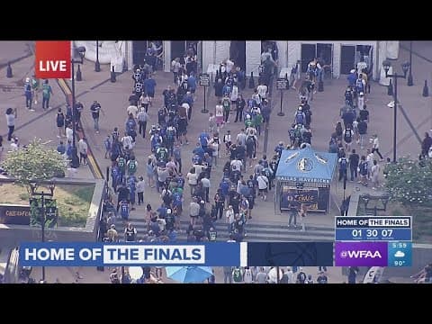Dallas Mavericks fans pack the AAC for Game 3 against the Boston Celtics