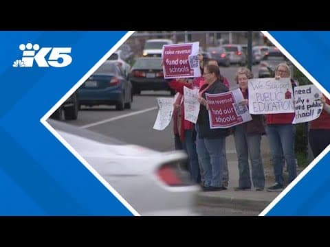 Washington educators rally over potential cuts to public education