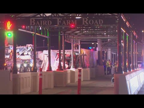 Over 80 cattle remain stuck in an overturned trailer overnight