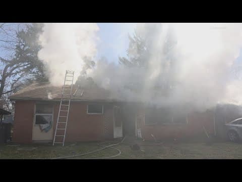 Mother and 4 children displaced, firefighter injured after northeast Indianapolis house fire