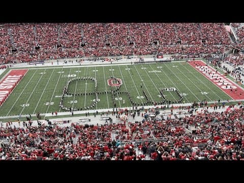 Ohio State Marching Band performs 'Script Ohio' before Rutgers game