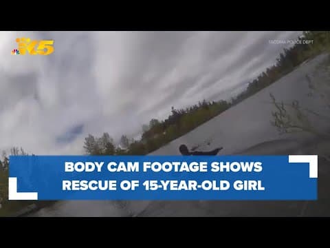 Body camera footage shows Tacoma police rescue teen girl from drowning