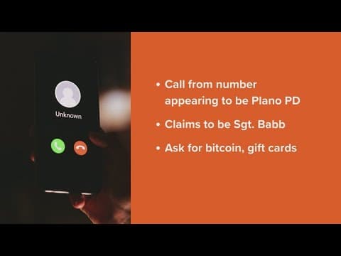 Plano police warn against phone scams targeting residents