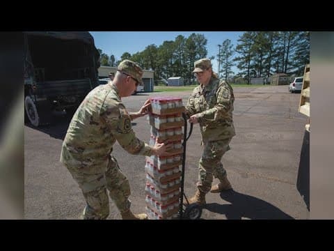 TN National Guard helps give out storm supplies in Obion County