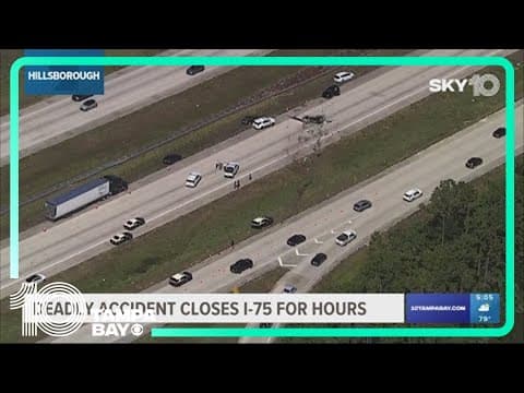 Man dies after being ejected from car during crash on I-75 in Brandon, FHP says