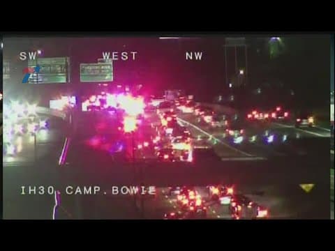 I-30 westbound closed in Fort Worth due to crash