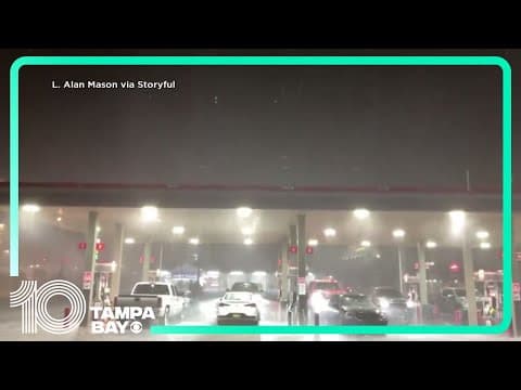 Thunderstorm brings large hail, heavy rainfall to Clovis, New Mexico