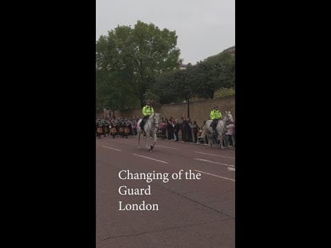 Soldiers parade down street in London