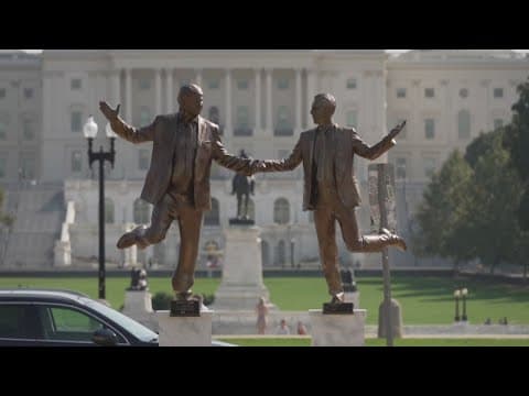 Trump-Epstein 'friendship' statue removed from National Mall one day after it appeared