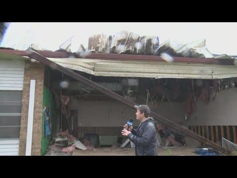 Examining tornado damage in St. Charles Parish