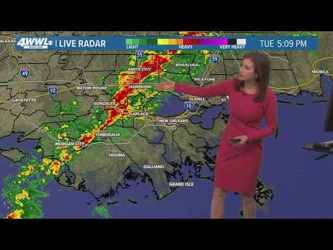 New Orleans Severe Weather Alert:  Tornado Warning in effect across Southeast LA and South MS