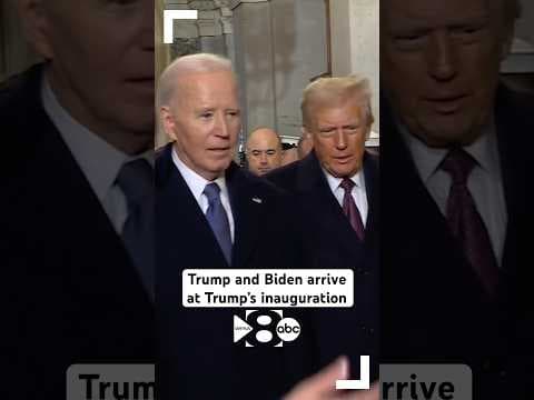 President-elect Donald Trump and President Biden arrive at Trump’s inauguration