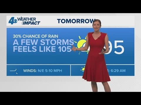 New Orleans 10pm Weather: Sizzling heat Sunday with chance for showers Sunday