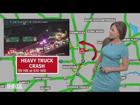 18-wheeler crash slows traffic on Eastex Freeway headed north at North Loop