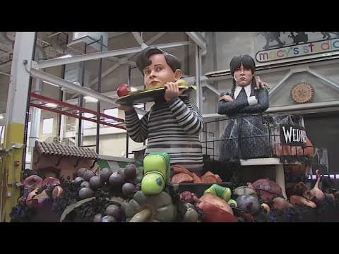 Previewing the parade floats at the Macy's Thanksgiving Day Parade