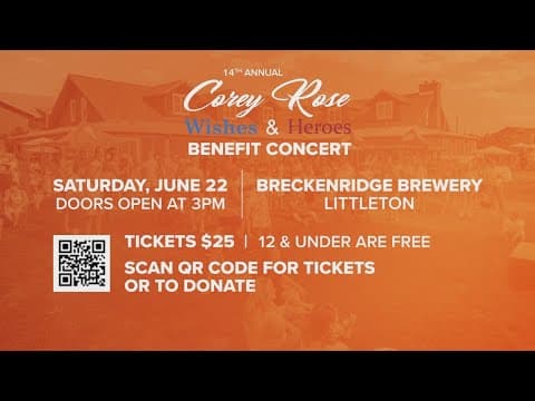 Corey Rose Wishes and Heroes benefit concert at Breckenridge Brewery