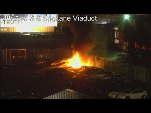 4 Tesla Cybertrucks go up in flames due to lithium-ion batteries