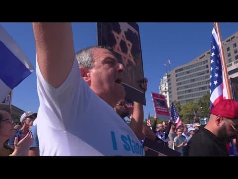Rally for Israel held at Freedom Plaza in DC