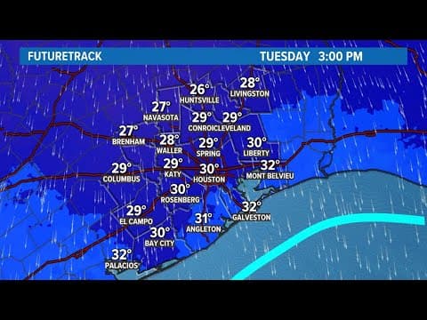 Track temperatures across the Houston area