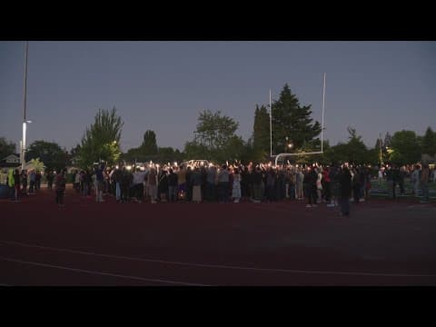 Vigil held for Garfield High School football player who was shot, killed on campus