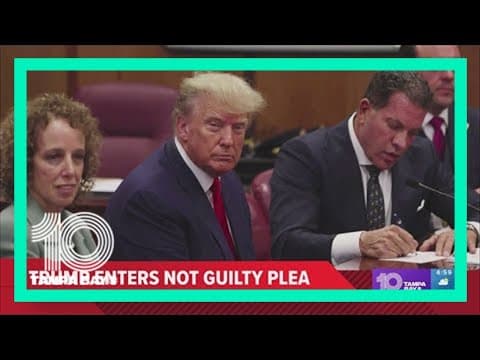 Trump on the way back to Florida, pleads not guilty to 34 charges