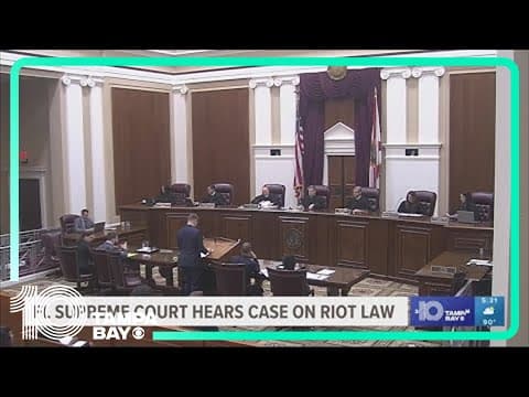 Florida Supreme Court hears case on riot law