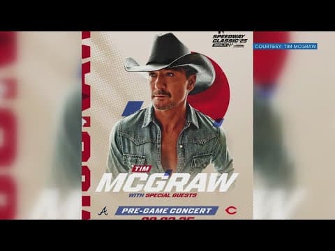 Tim McGraw to headline pregame concert at MLB Speedway Classic