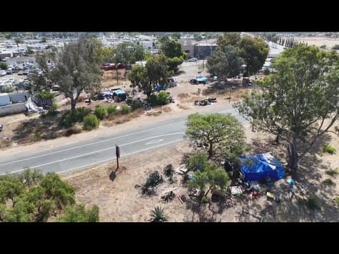 Caltrans posts notice to vacate for freeway encampments