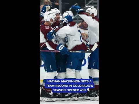 MacKinnon sets Avalanche record in season opener