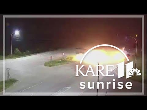 Driver in fiery semi crash miraculously survives