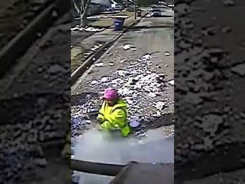 WATCH: An oxygen tank explodes in the back of a garbage truck in Whitehall, Ohio