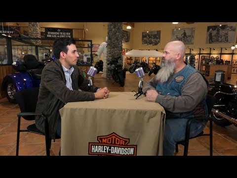 Biker 'Duck Tape' explains the mission of Bikers Against Child Abuse