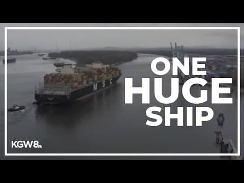 Cargo ship is the largest ever to dock at the Port of Portland