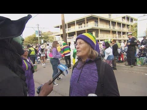 WWL's Brandon Walker fun on the parade route