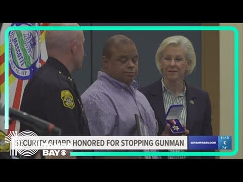 Tampa security guard recognized for stopping what police say could've been a mass shooting