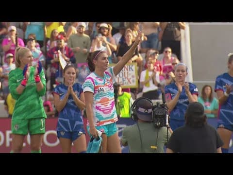 Thousands flock to wave goodbye as Alex Morgan plays final game of illustrious career