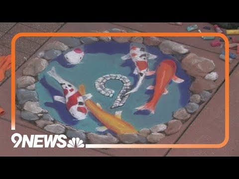 Timlapse of a chalk art creation