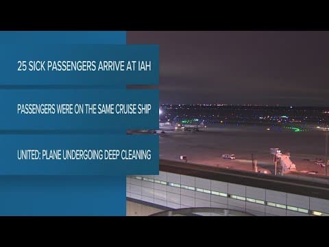 United jet going through deep cleaning after two dozen Houston-bound passengers arrived sick