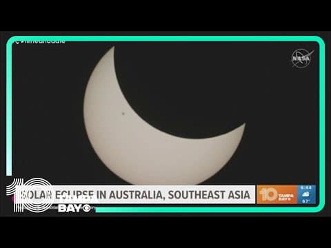 Rare hybrid solar eclipse wows Australia, Southeast Asia