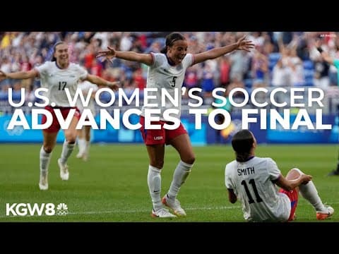 US women's soccer beats Germany and advances to gold medal match