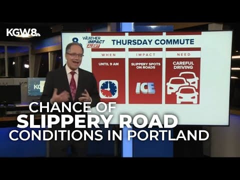 Scattered snow and rain showers across Oregon, but drying out tonight; Icy spots expected