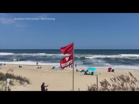 Hurricane Erin causes high surf and high tide on the Atlantic coast