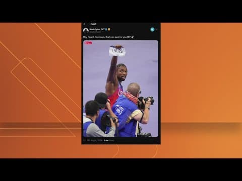 Alexandria native Olympian Noah Lyles tributes gold medal to late coach | Get Uplifted