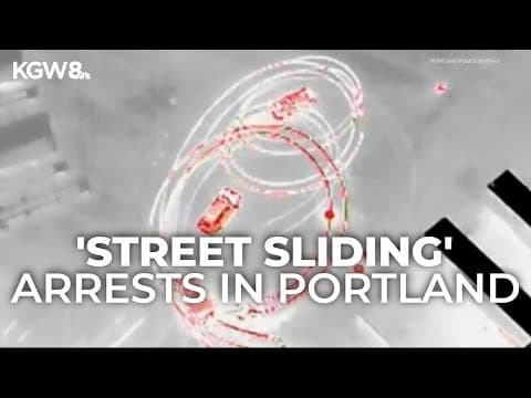 2 arrested, cars towed after 'street sliding' event in North Portland