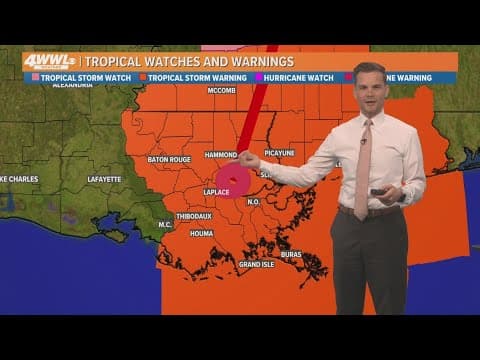2AM Tropical Update: Tropical Storm Warnings still in effect, improvements slow after Francine
