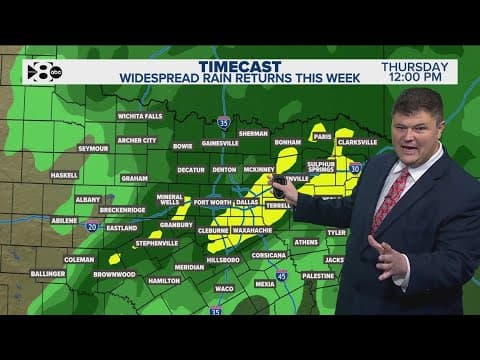 DFW Weather: Widespread rain and storm chances in forecast this week