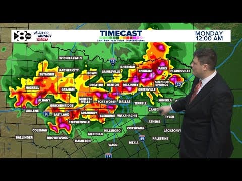 WEATHER UPDATE: Hail, damaging winds possible on Sunday night in North Texas
