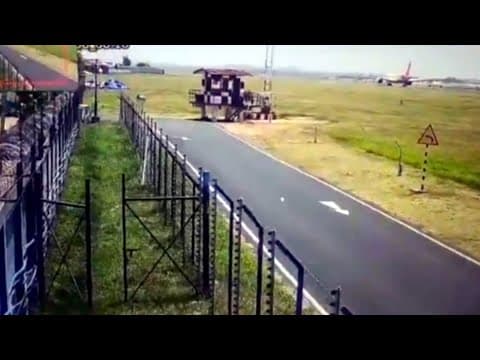 Surveillance video shows Air India flight take off moments before crash