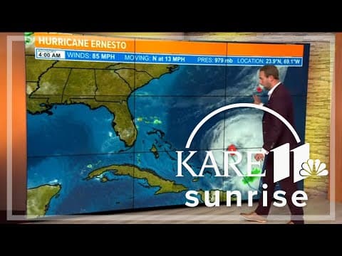 Hurricane Ernesto expected to strengthen to Category 2